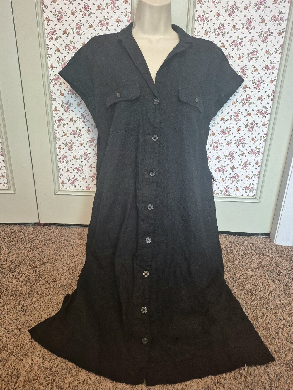 NWT Old Navy Black Shirt Dress Size Short Tall
